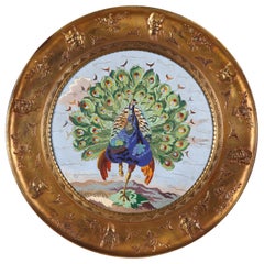 Assiette émaillée du mouvement esthétique attribuée à Elkington et A. Willms, vers 1875