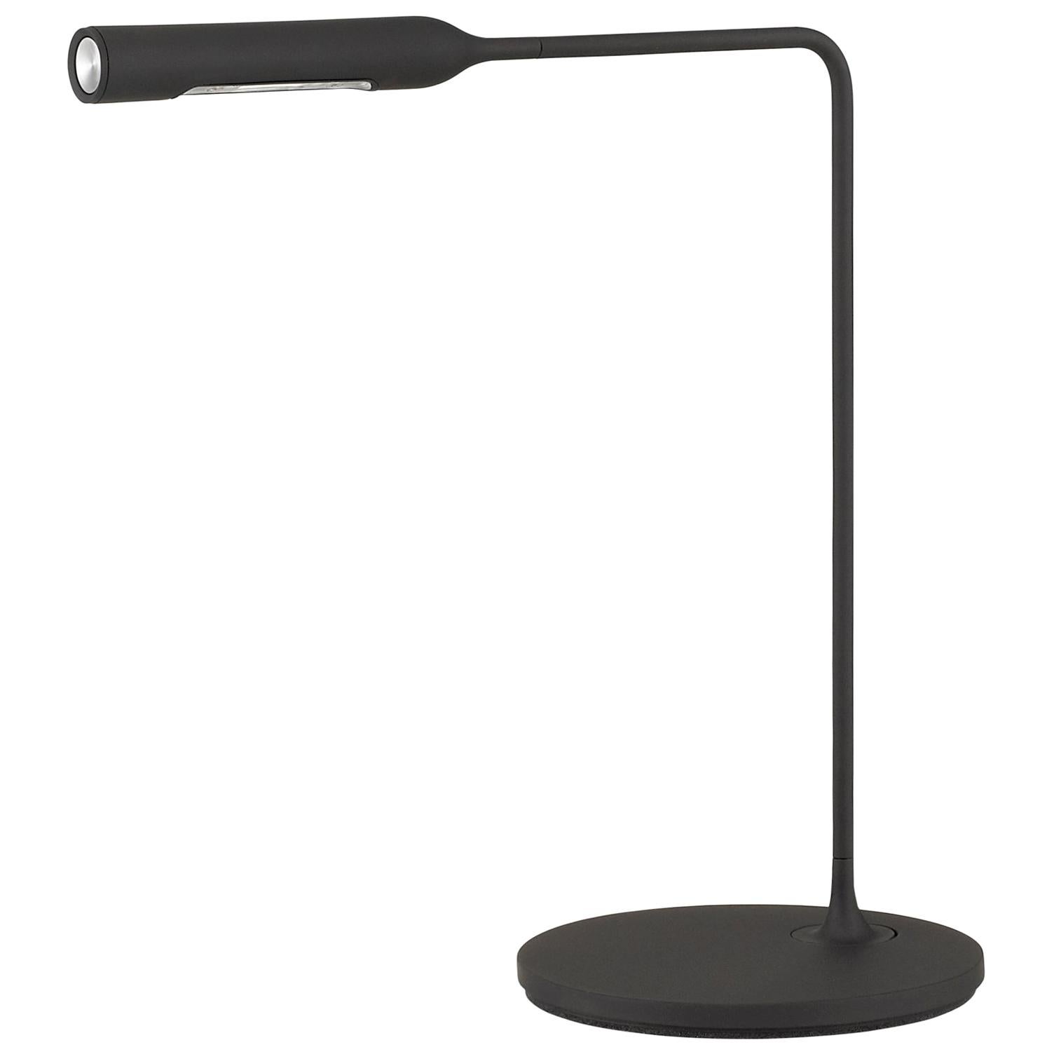 Lumina Flo Bedside Lamp in Black Soft-Touch by Foster+Partners For Sale