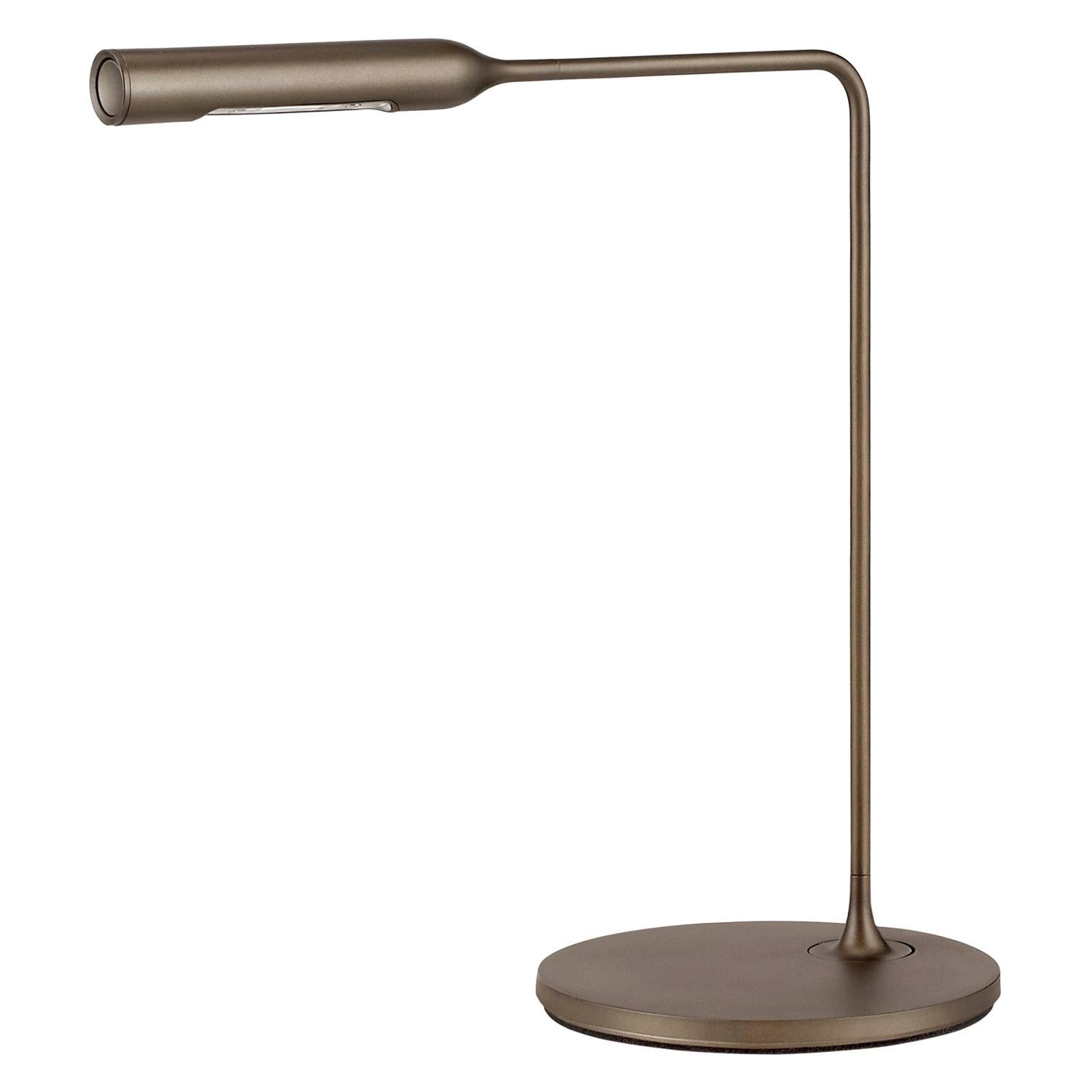 Lumina Flo Bedside Lamp in Bronze Metal Paint by Foster+Partners For Sale