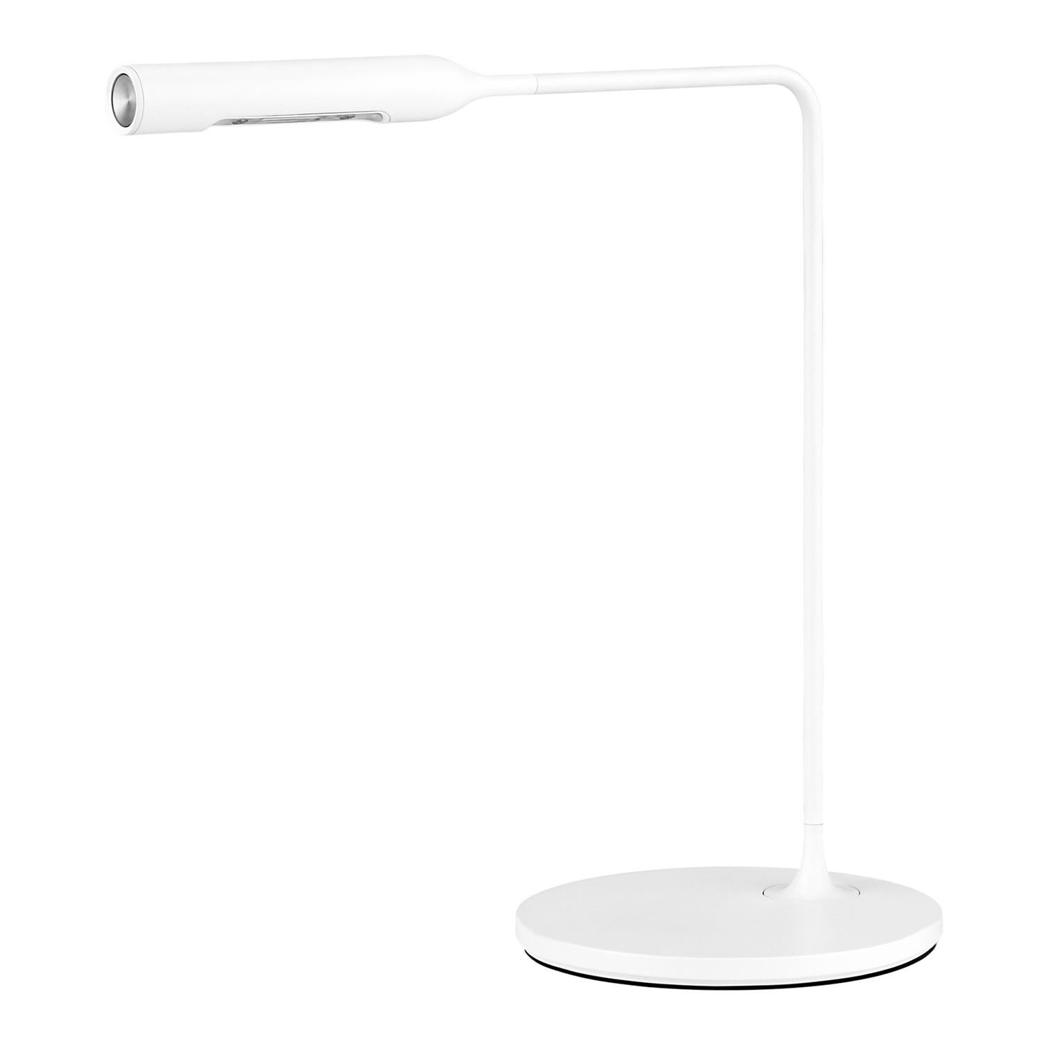 Lumina Flo Nachttischlampe in mattem Weiß von Foster+Partners im Angebot