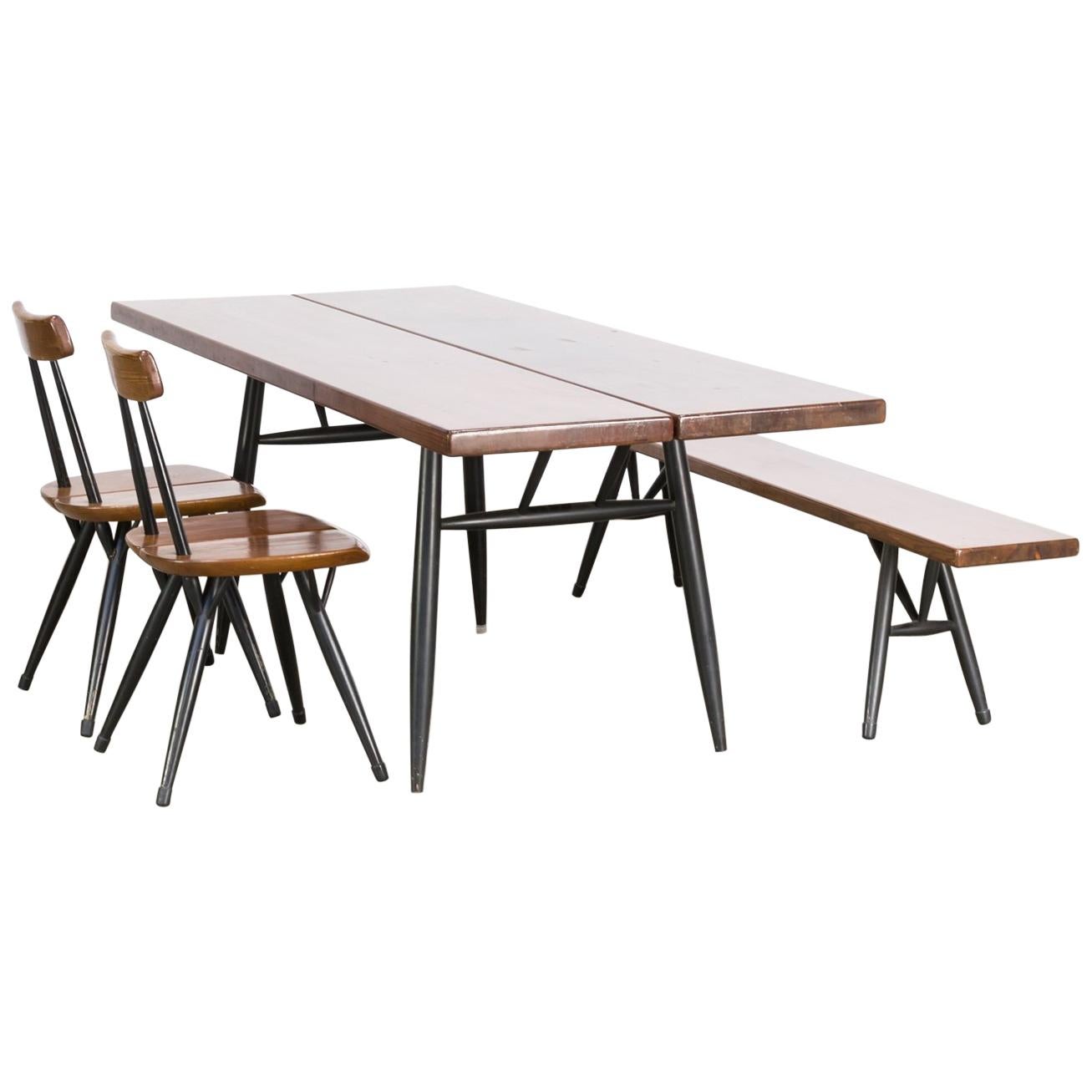 1960s Ilmari Tapiovaara ‘Pirkka’ Dining Table Set for Laukaan Puu For Sale