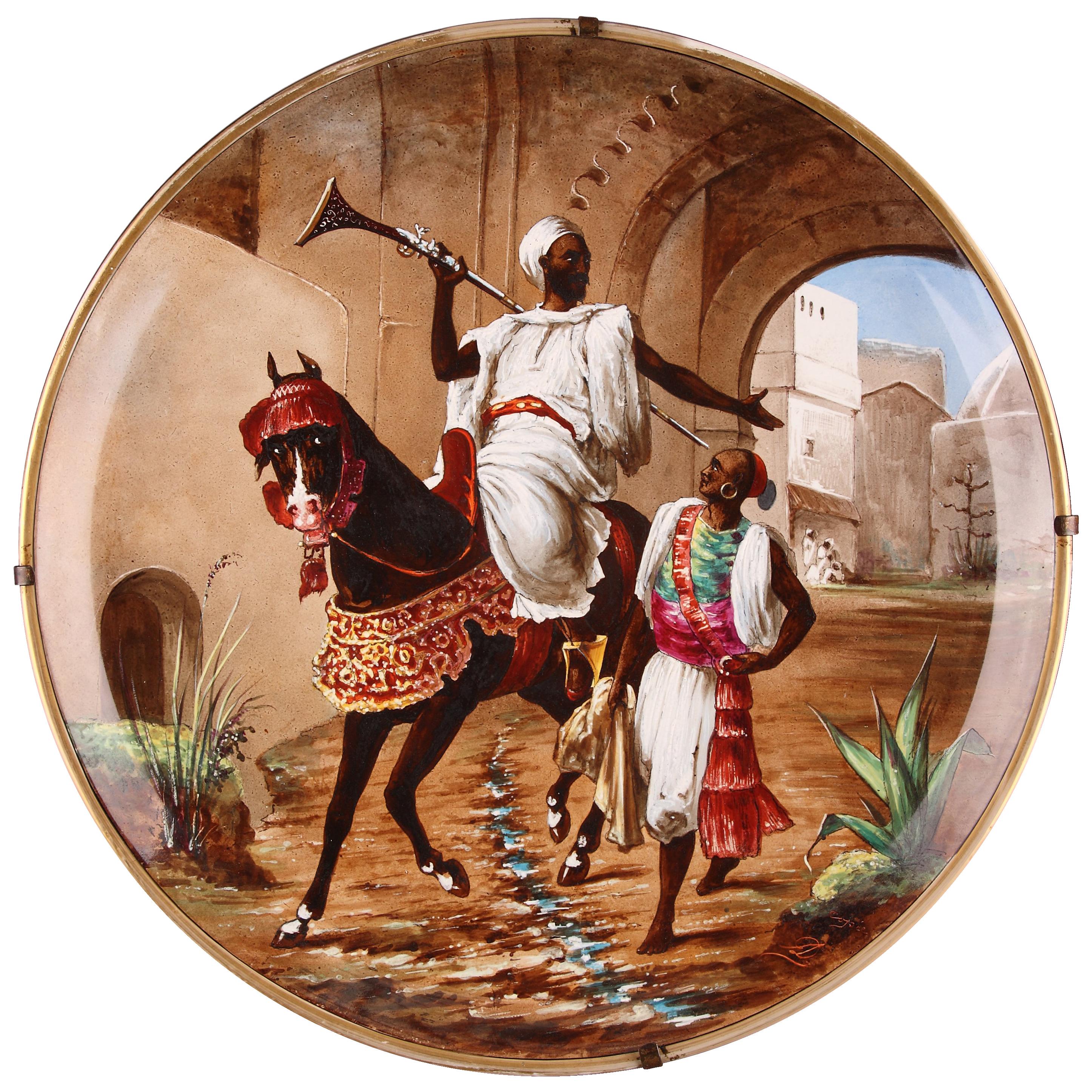 Orientalische Schale von Lebeuf, Milliet & Cie, Frankreich, um 1845 im Angebot