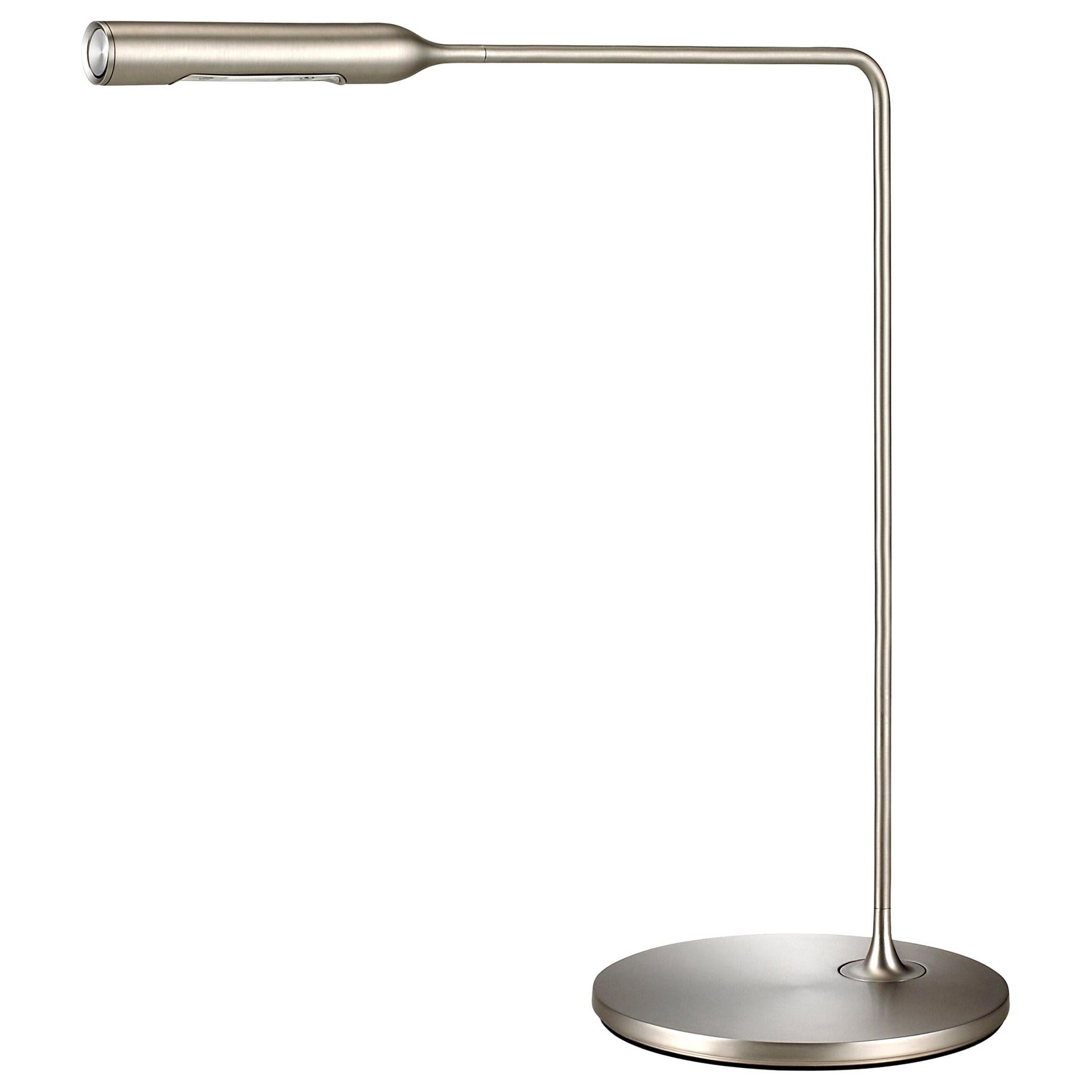 Lumina Flo Desk Lamp in Brushed Nickel by Foster+Partners For Sale