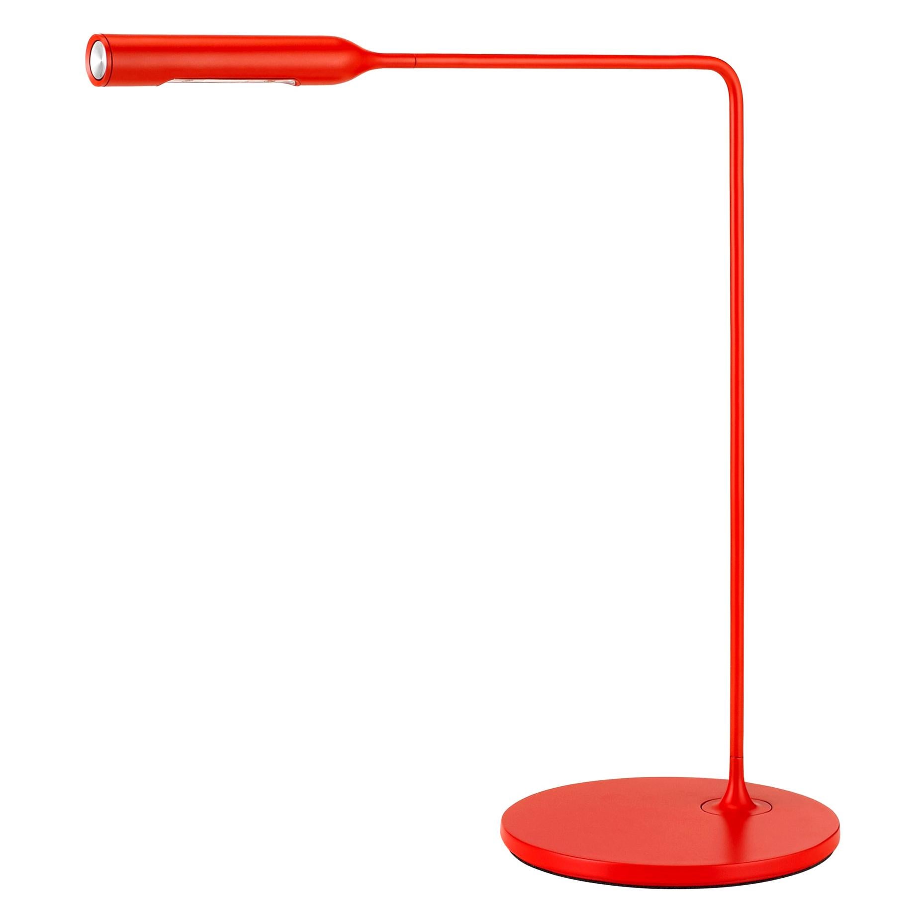 Lumina Flo Desk Lamp in Matte Red by Foster+Partners For Sale