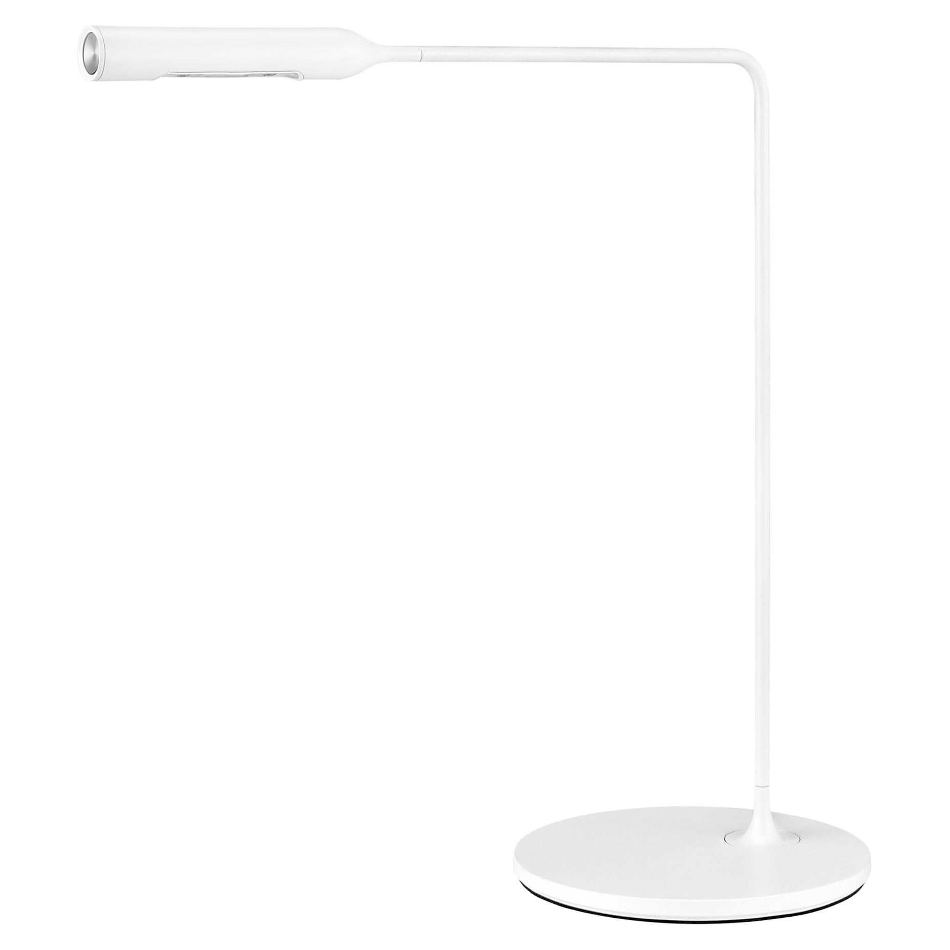 Lumina Flo Schreibtischlampe in mattem Weiß von Foster+Partners im Angebot