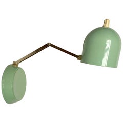 Vintage Mint Metal Wall or Table Lamp, 1981