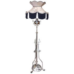 Victorian Brass Adjustable Standard Lamp