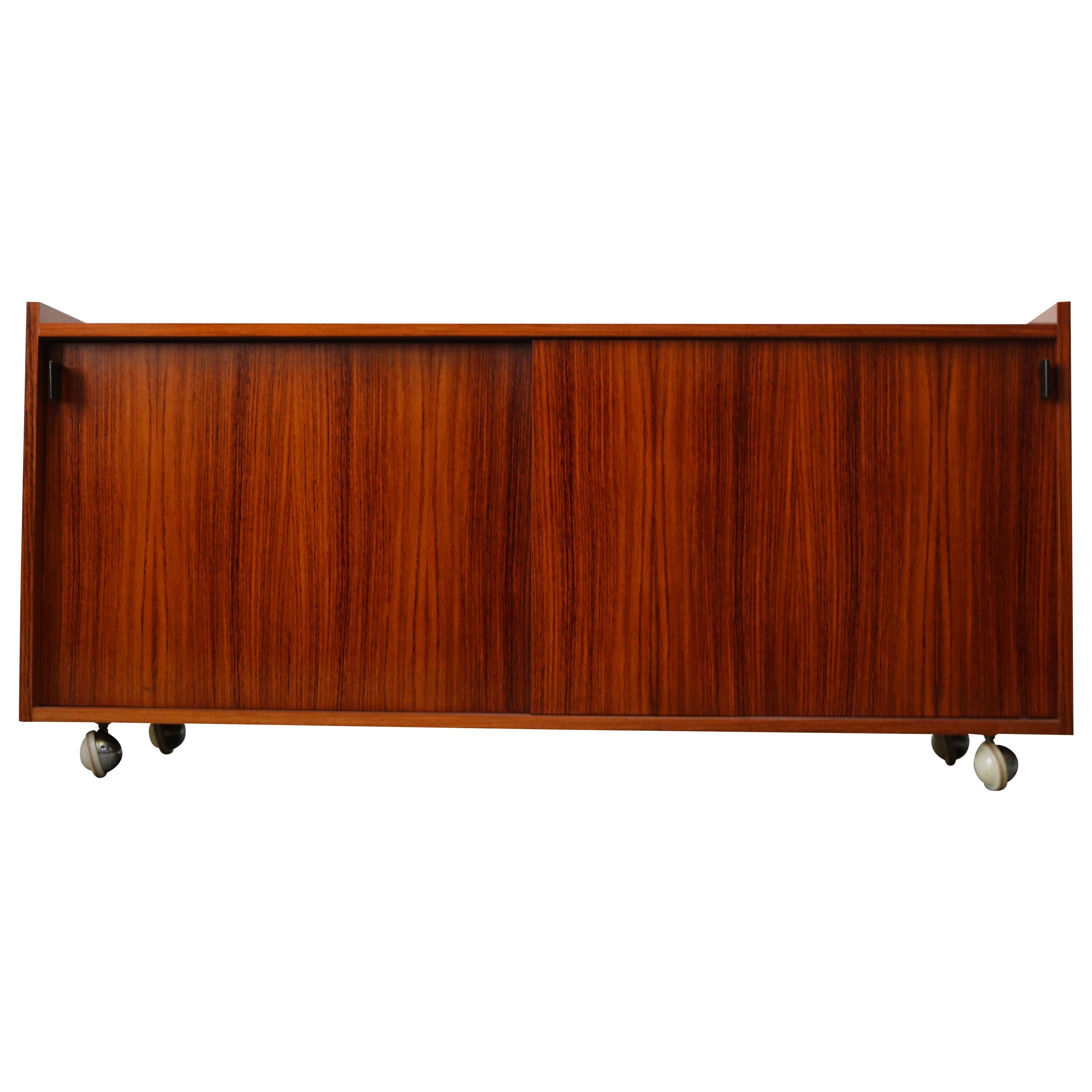 Design Credenza / Sideboard by Florence Knoll for De Coene Leather Rosewood 1960