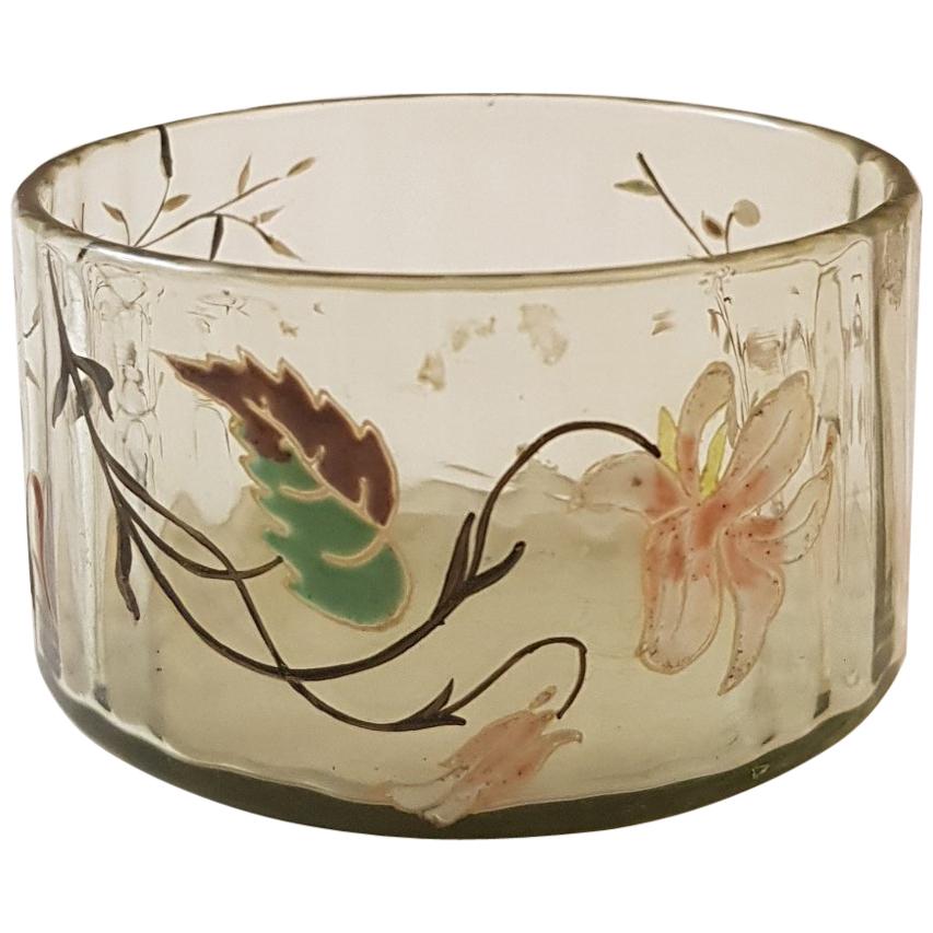 Emile Gallè France Art Nouveau Cristallerie Bowl Vase, 1890s