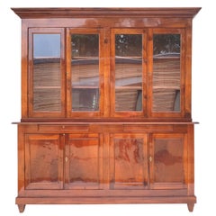 Biedermeier Bookcase in Solid Walnut, 1830s