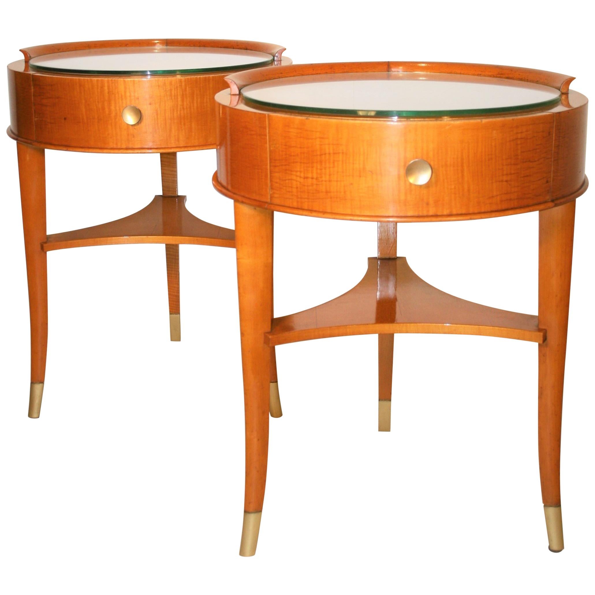 Pair of Signed De Coene Side Tables, 1930s