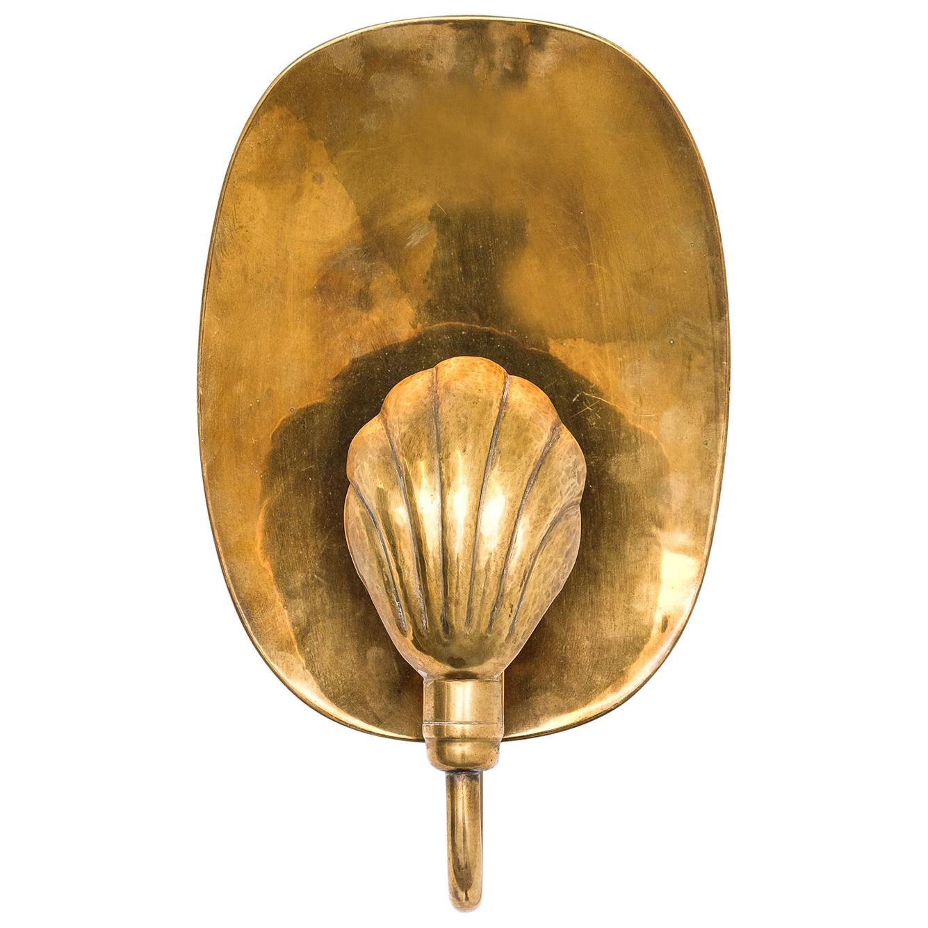 Midcentury Brass Wall Sconce by Lars Holmström for Arvika, Sweden
