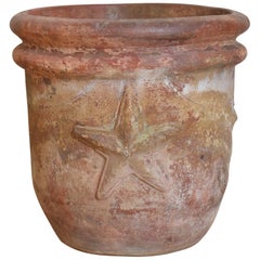 Vintage Terracotta Planter, Texas Star, 20th Century