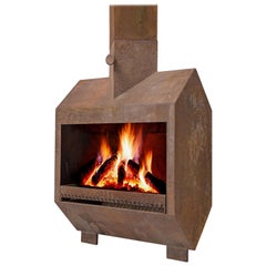 Roger Bonduel Unique Corten Steel Fire Place