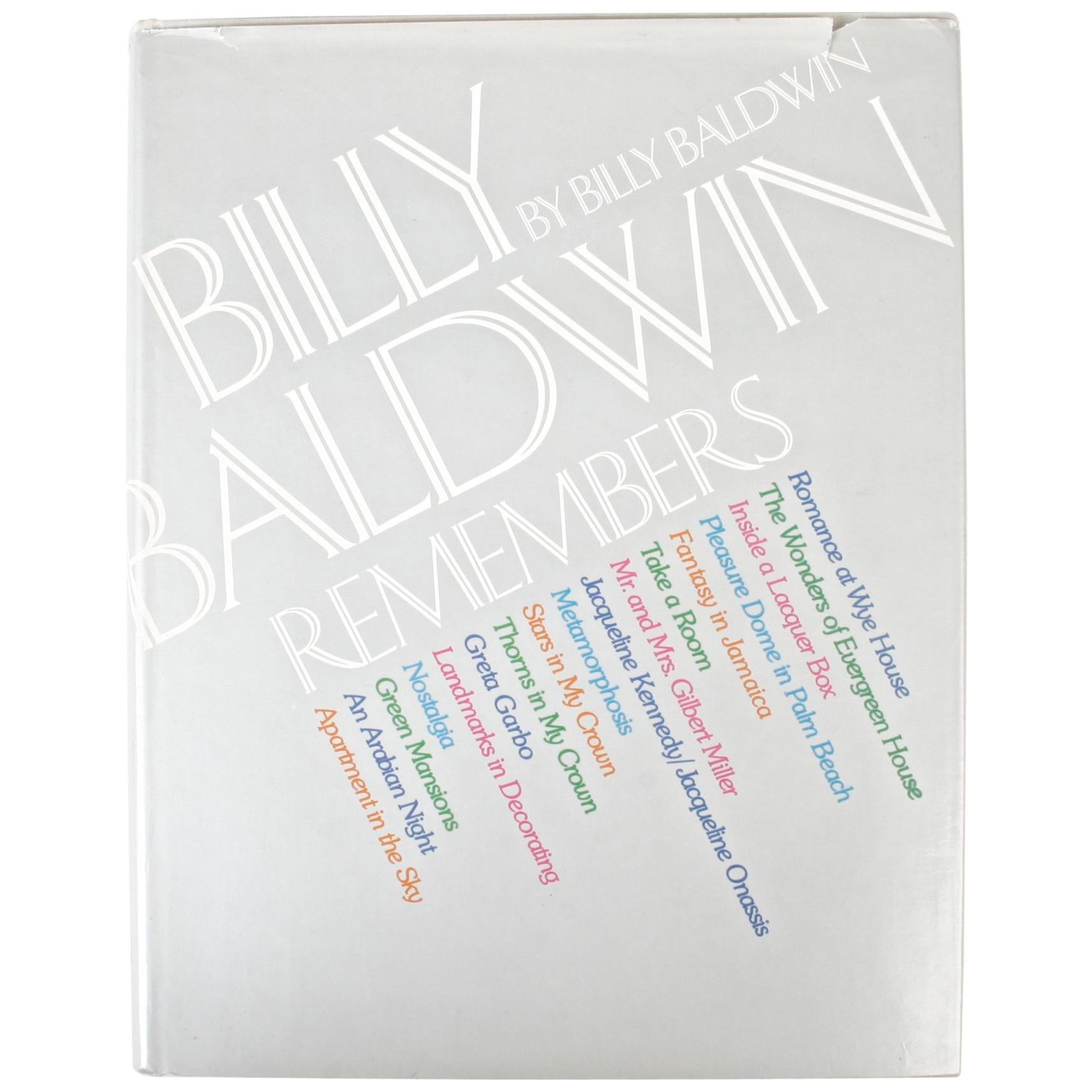 Billy Baldwin Remembers, by Billy Baldwin 1st Edition