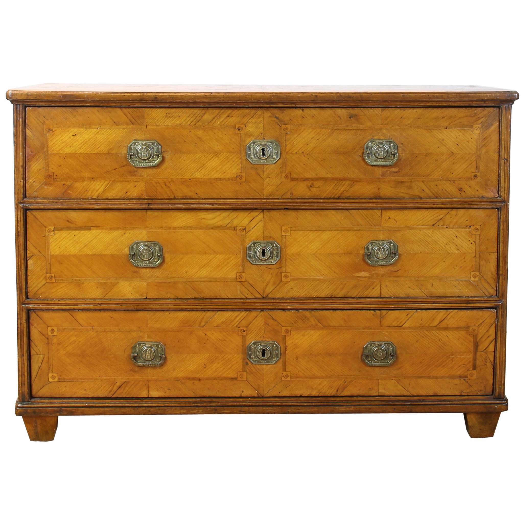Austrian Early 19th Century Neoclassical Fruitwood Commode