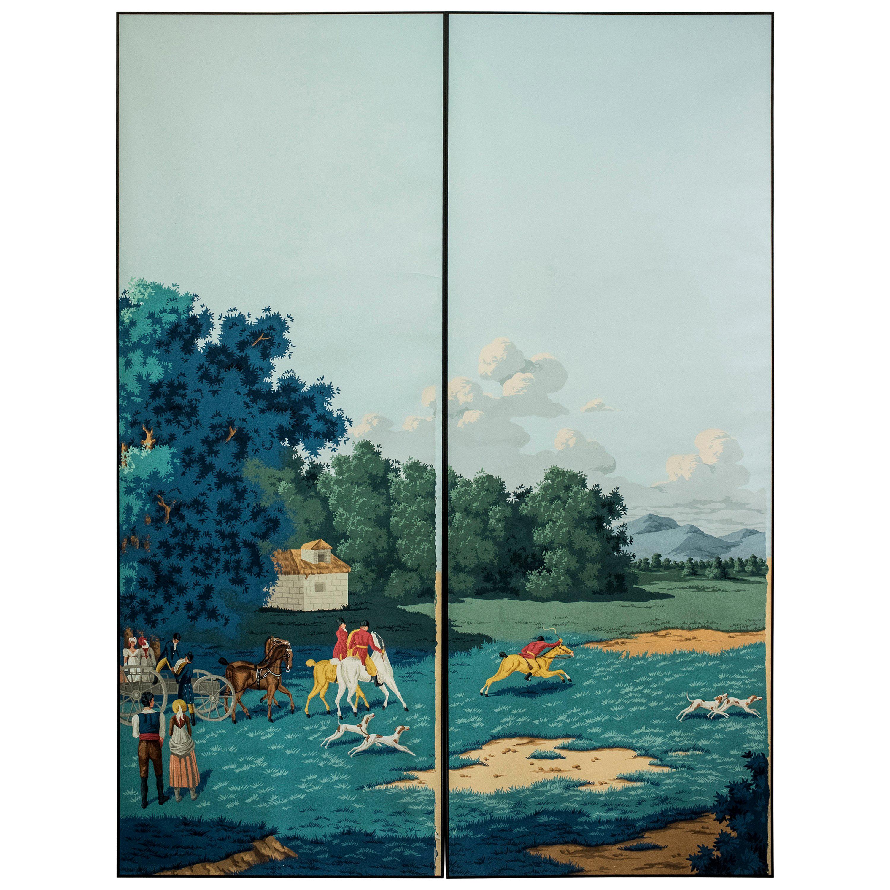 De Gournay Painted couple of 2  Wallpaper from Duarte Pinto Coelho Collection