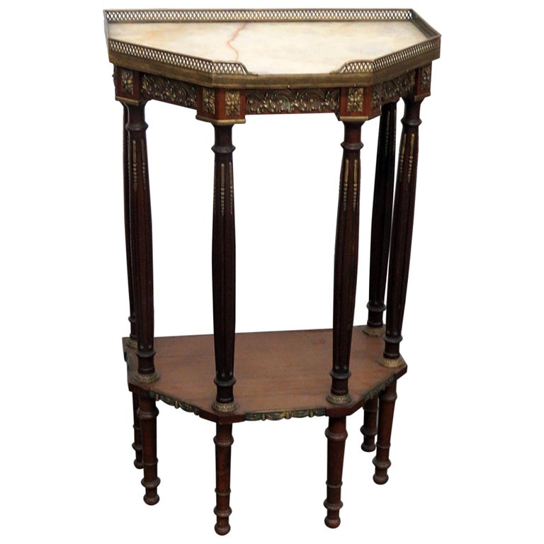 Regency Style MarbleTop Hall Table For Sale at 1stDibs
