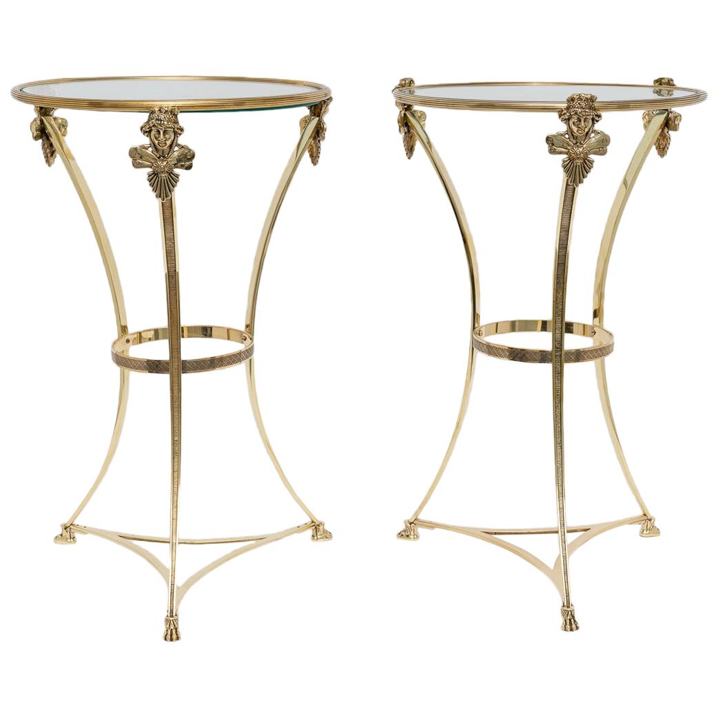 Pair of Brass Side Tables