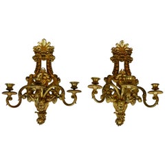 Antique Pair of Empire Style Sconces