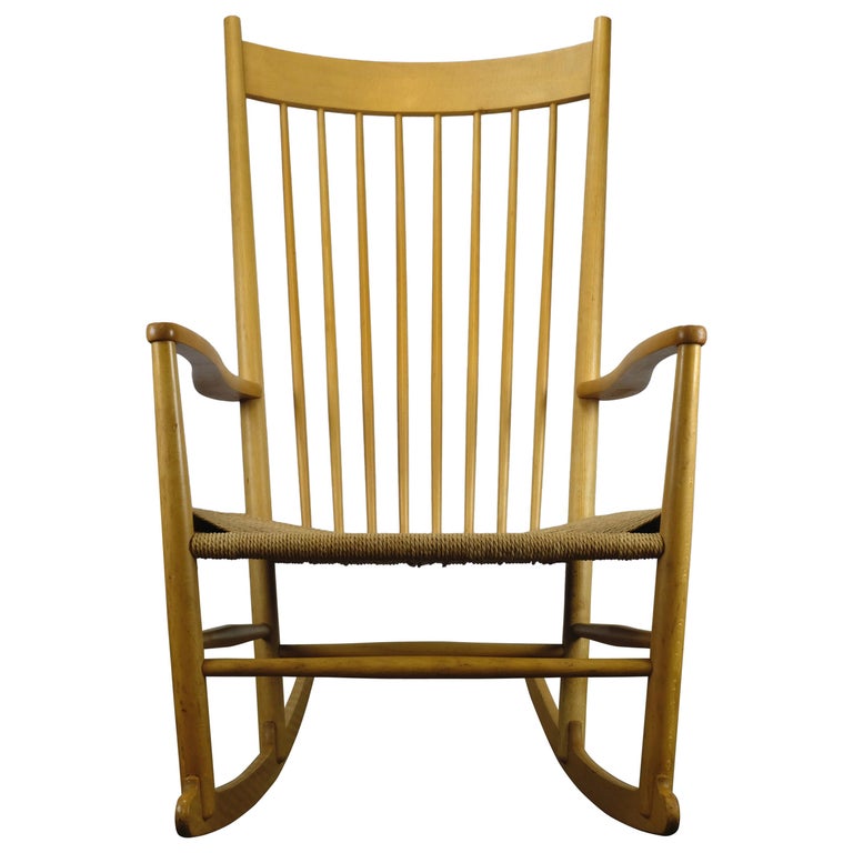 Hans Wegner J16 Rocking Chair For Sale at 1stDibs