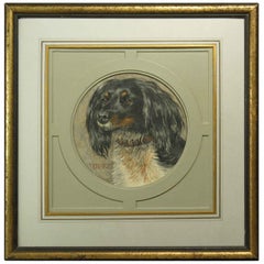 Dog Portrait of English Springer Spaniel "Duke" English School, 20th Century