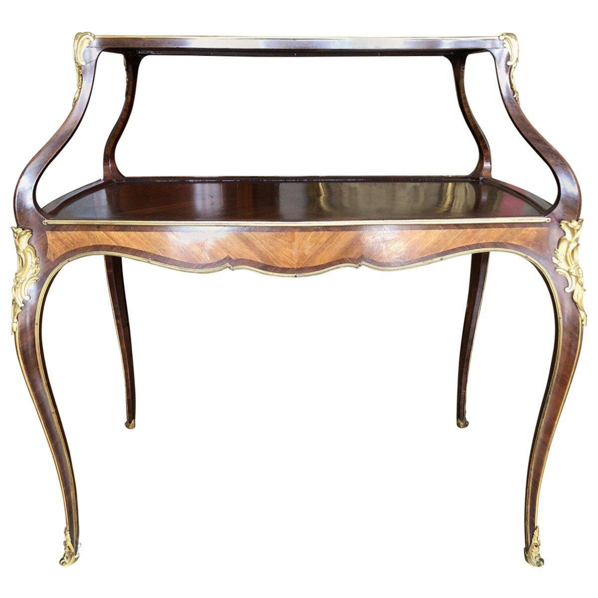 French Mounted Two-Tier Table à Dessert, Late 19th Century For Sale