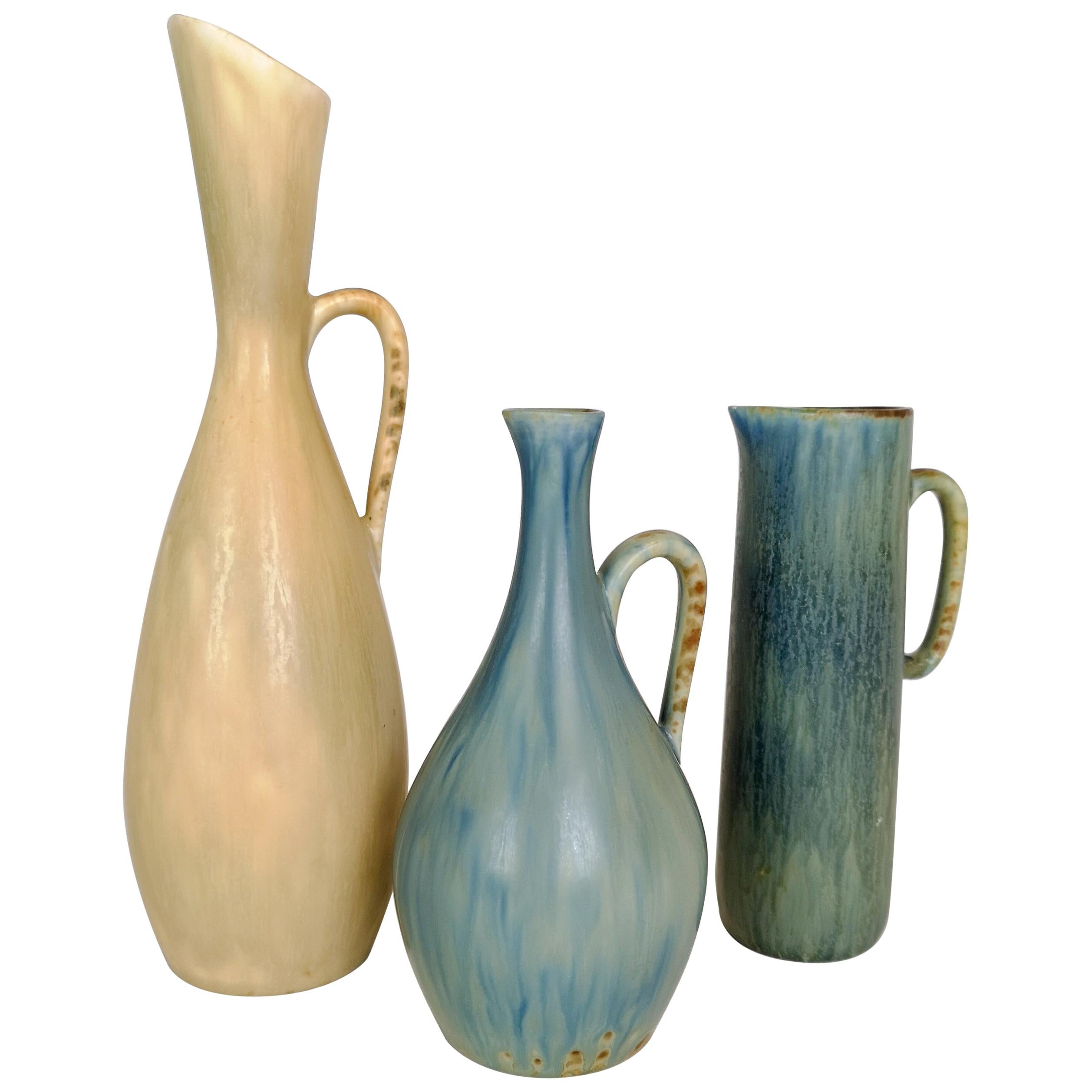 Set of 3 Ceramic Pieces Carl Harry Stålhane, Sweden