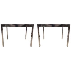 Pair of Mid-Century Modern Parsons Side Tables, Late 20th Century