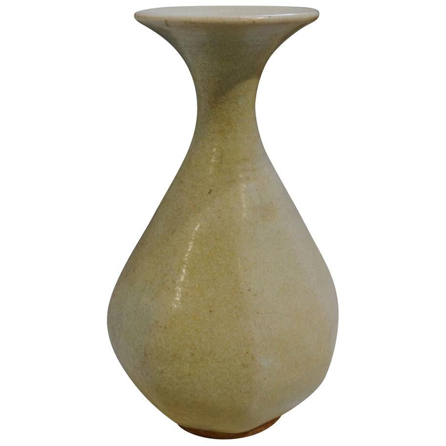 19th Century Cream Vase, Cambodia