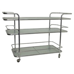 Polished Aluminum Food Service or Bar Cart, American, circa 1950