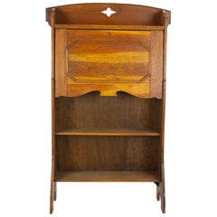 Arts & Crafts Bookcase, Oak Bookcase, Glasgow, Scotland 1910, Antiques