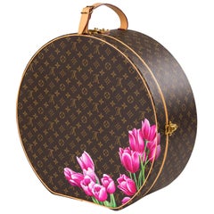 Louis Vuitton Monogram Hat Box 50 with Floral Motif