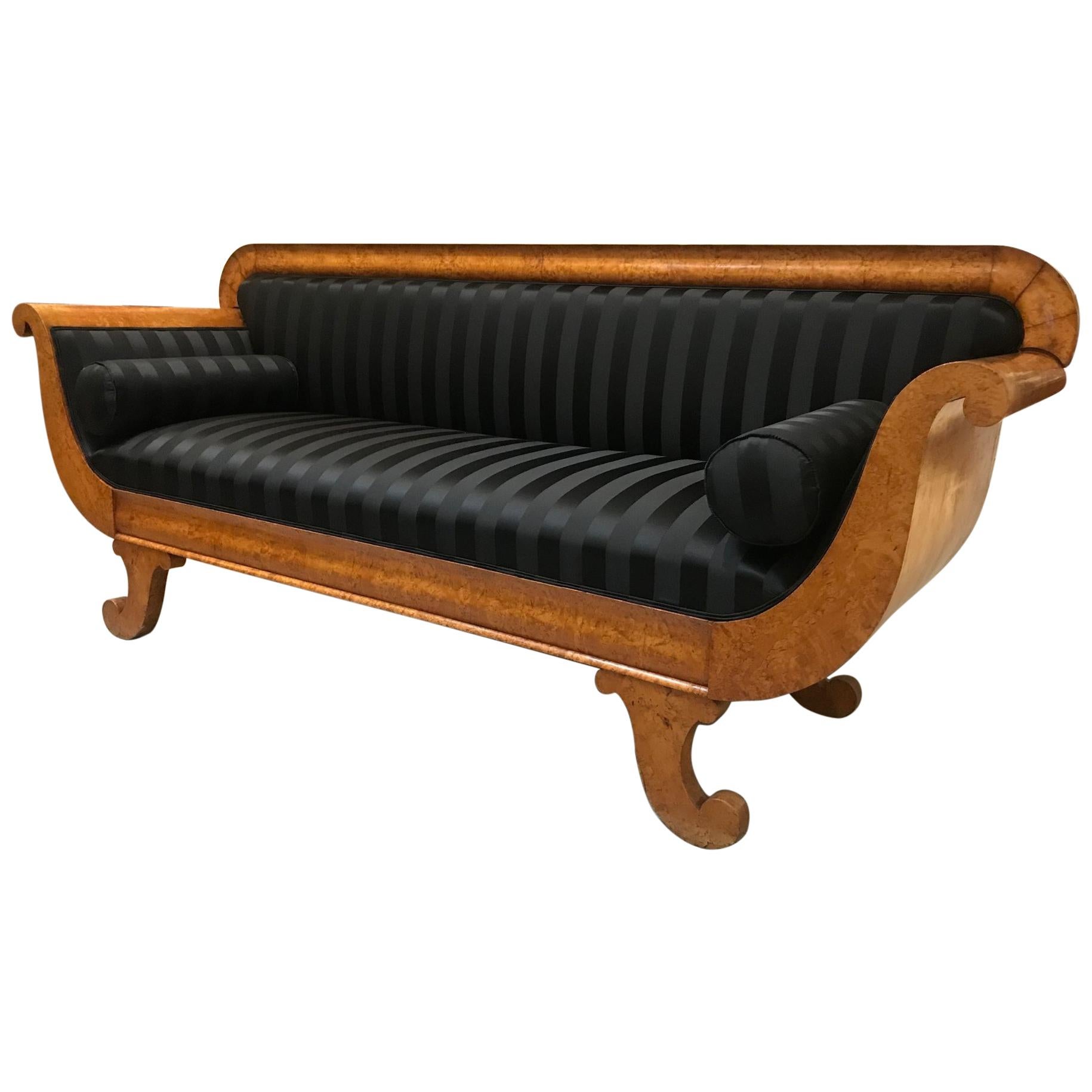 Karelian Birch Biedermeier Sofa B234