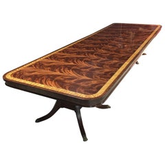 Large Mahogany Regency-Style Banquet Dining Table by Leighton Hall