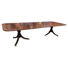 Traditional Georgian Style Mahogany Dining Table by Leighton Hall
