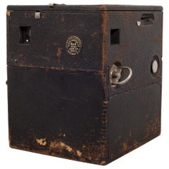 Antique Leather Box Camera, circa 1890-1916