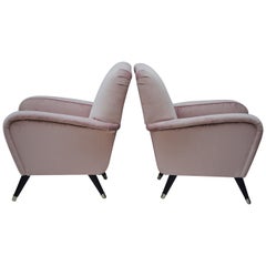 Vintage Luxurious Italian Lounge Chairs in the Manner of ISA