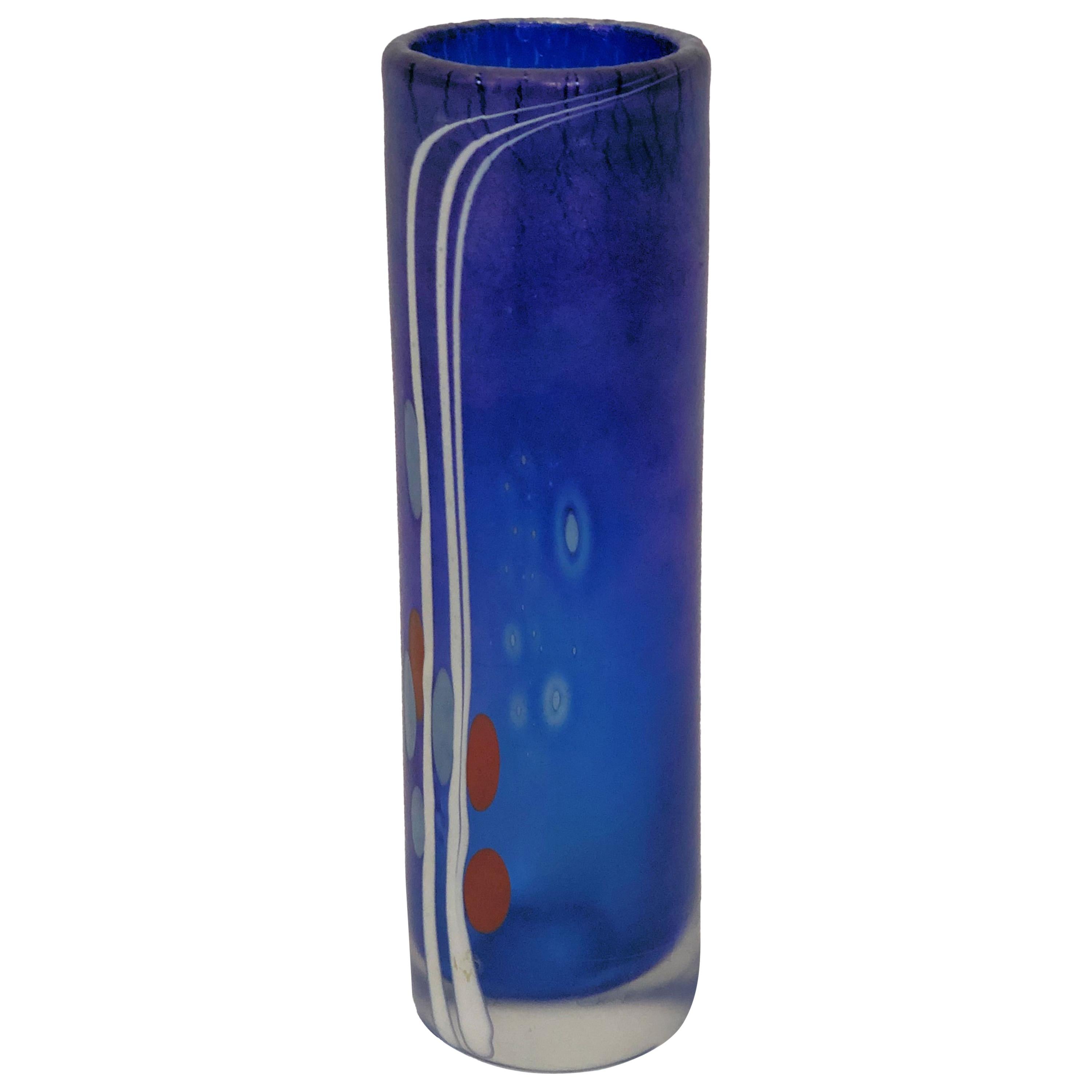 1982 Danish Finn Lynggard Glass Vase For Sale