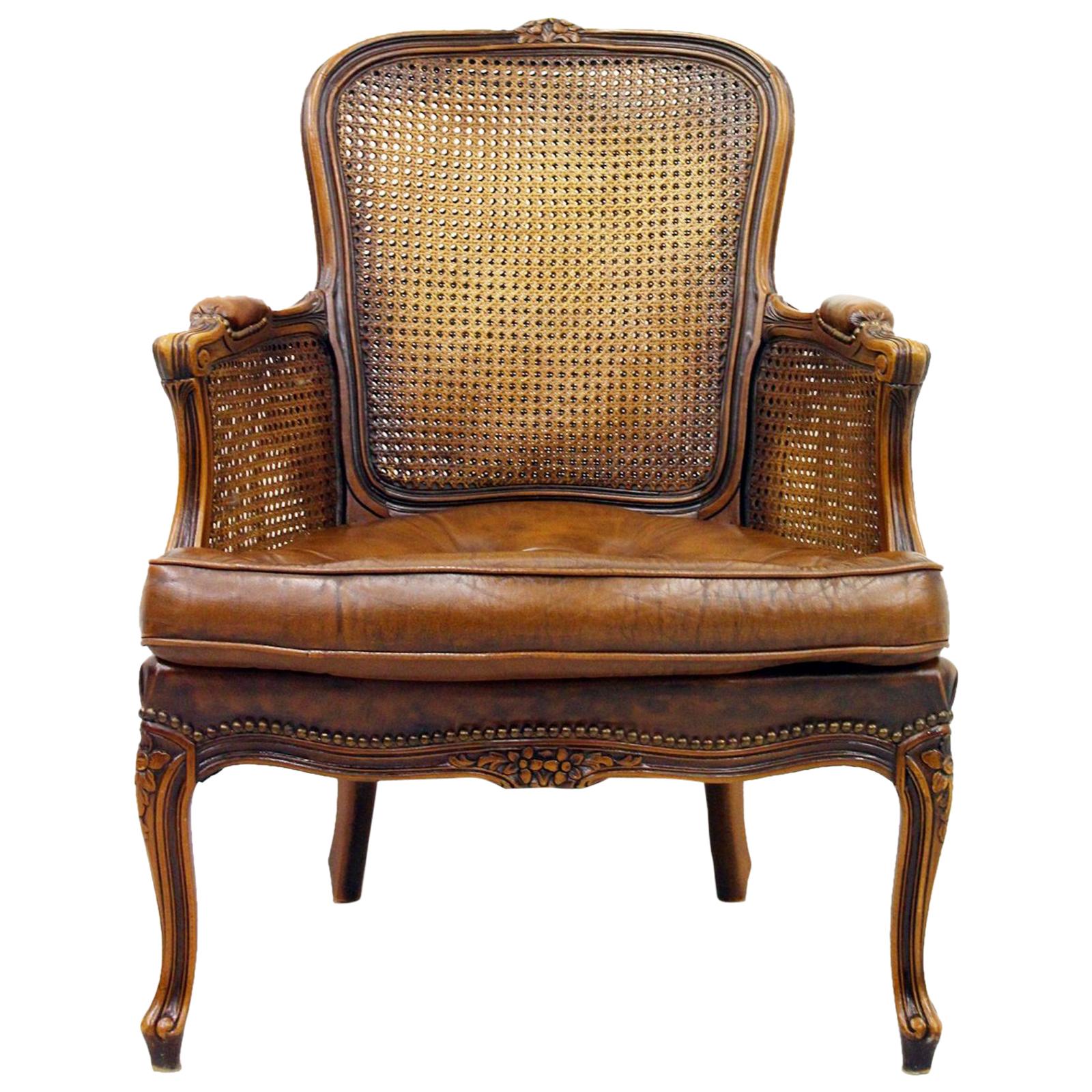 Chippendale Armchair Chesterfield Chair Baroque Antique Leather Rattan For Sale