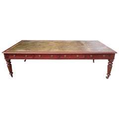 Very Large Early 19th Century Regency Mahogany Antique Writing Table