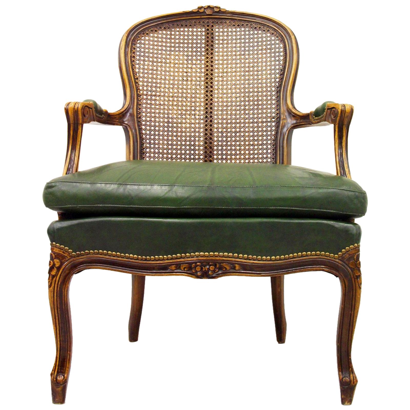 Chippendale Armchair Club Chair Baroque Antique Leather Rattan For Sale