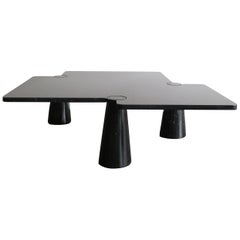 Angelo Mangiarott for Skipper, "Freccia" Italian Black Marquinia Marble Table