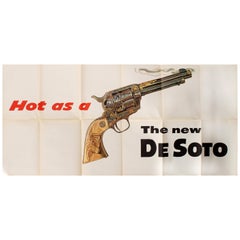 Original Vintage Poster Hot As A Smoking Gun The New DeSoto Chrysler Car (Large)