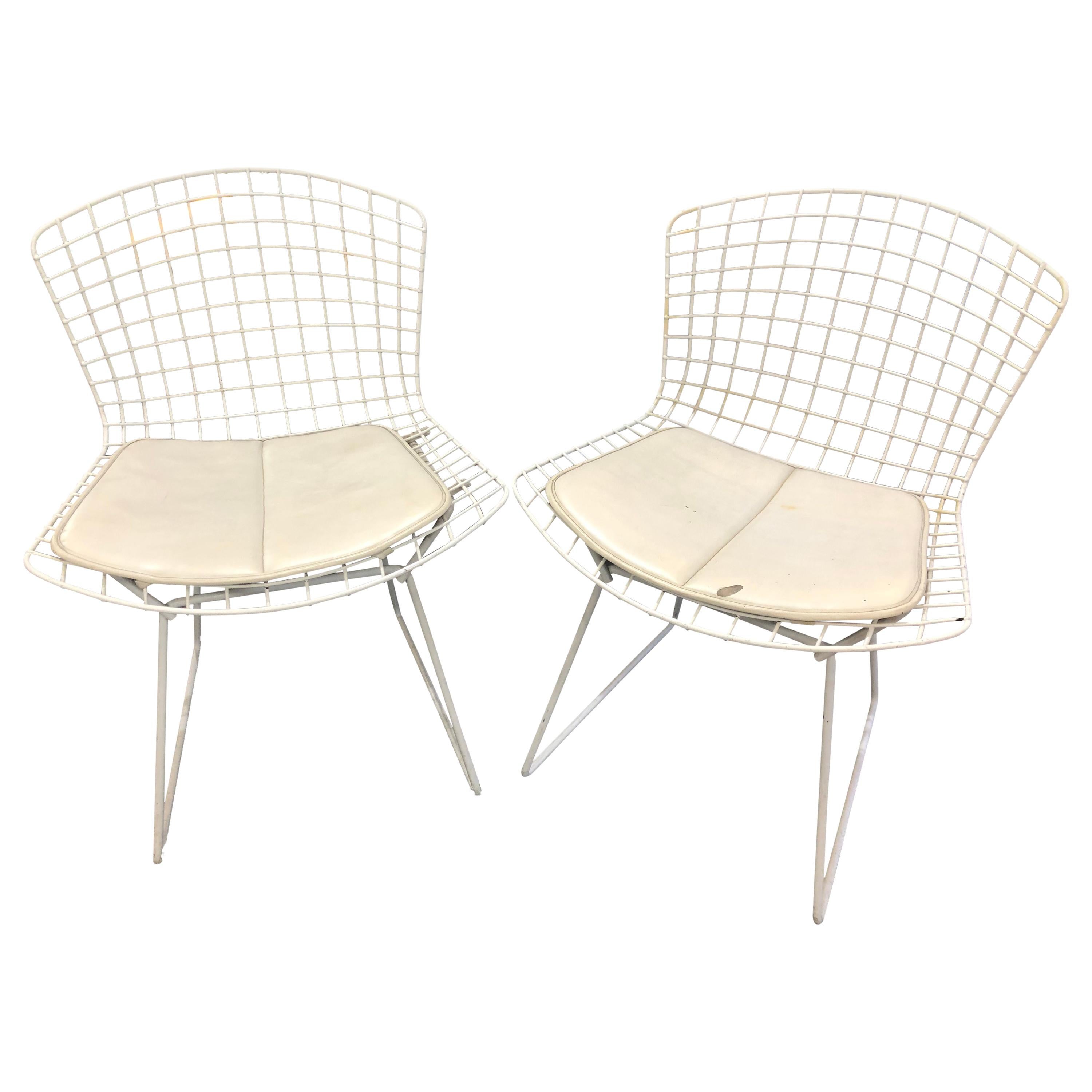 Harry Bertoïa 2 Chairs "Wire" For Sale
