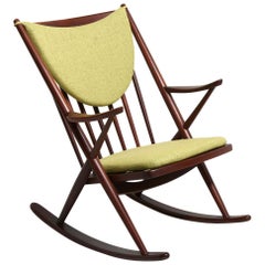 Rocking Chair in Teak by Frank Reenskaug for Bramin