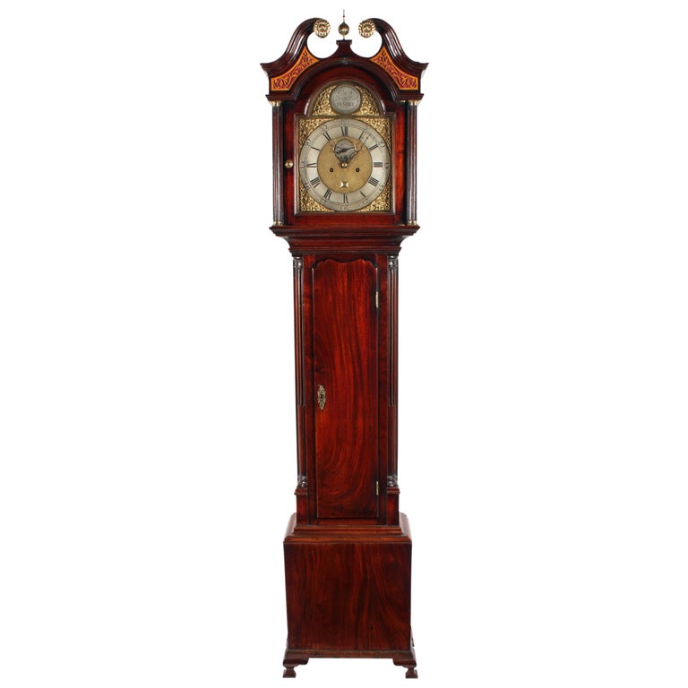 Georgian Scottish grandfather clock, ca. 1795, offered by Graham Smith Antiques
