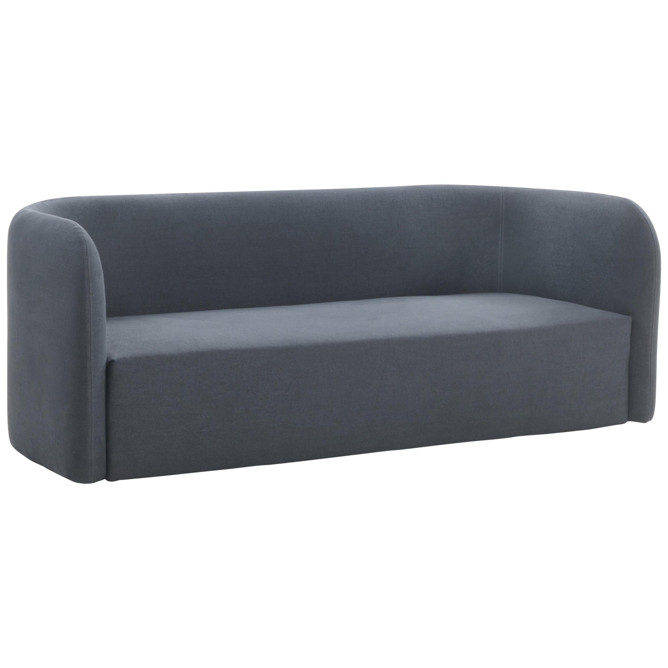 'Dolly' Petrol Blue Velvet Upholstered 3-Seater Sofa im Angebot