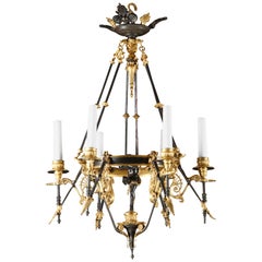 Greek Revival “Dancer” Chandelier Attributed to G. Servant, France, Circa 1860