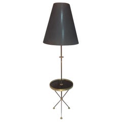 20th Century, French Gilded Brass Floor Lamp, 1950s